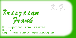 krisztian frank business card